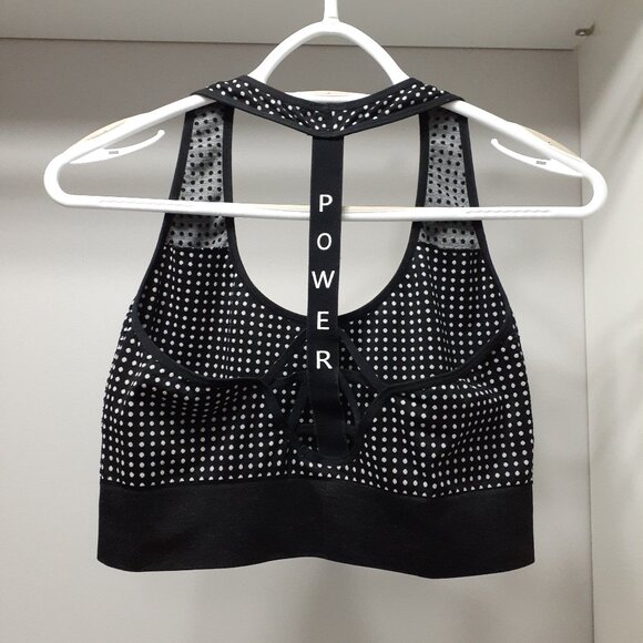 Sports Bra - Black with white dots - size Medium - Picture 2 of 2
